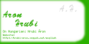 aron hrubi business card